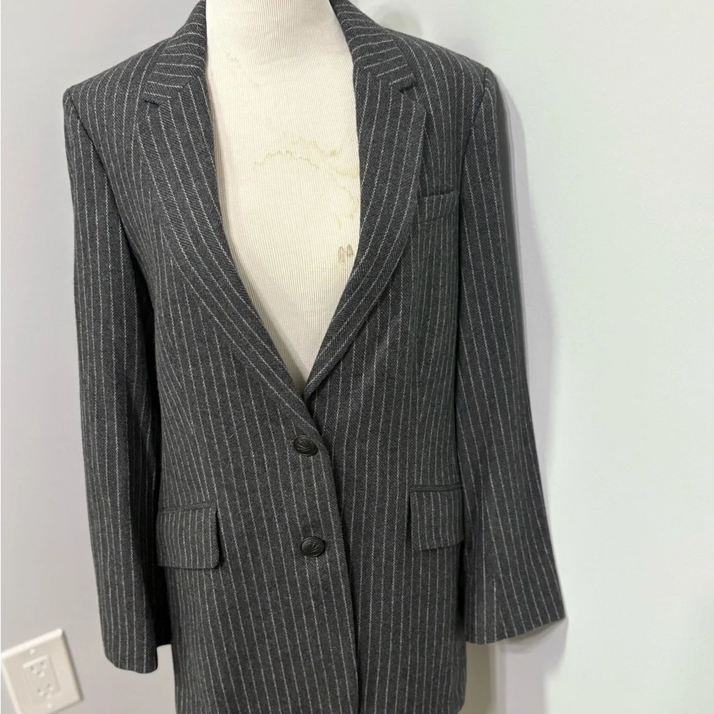NWT | Rag & Bone Grey Stripe Charles Italian Wool Blazer - Picture 10 of 10